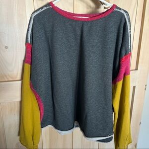 NATURAL LIFE color block sweater size L/XL